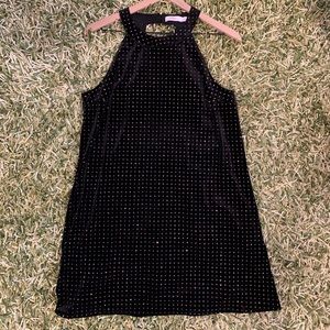 Candies Black Velvet Sparkle Shift Party Dress